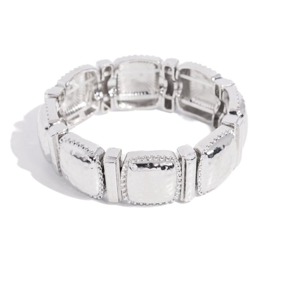 Textured Tranquility - Silver Bracelet - Picture 2 of 2